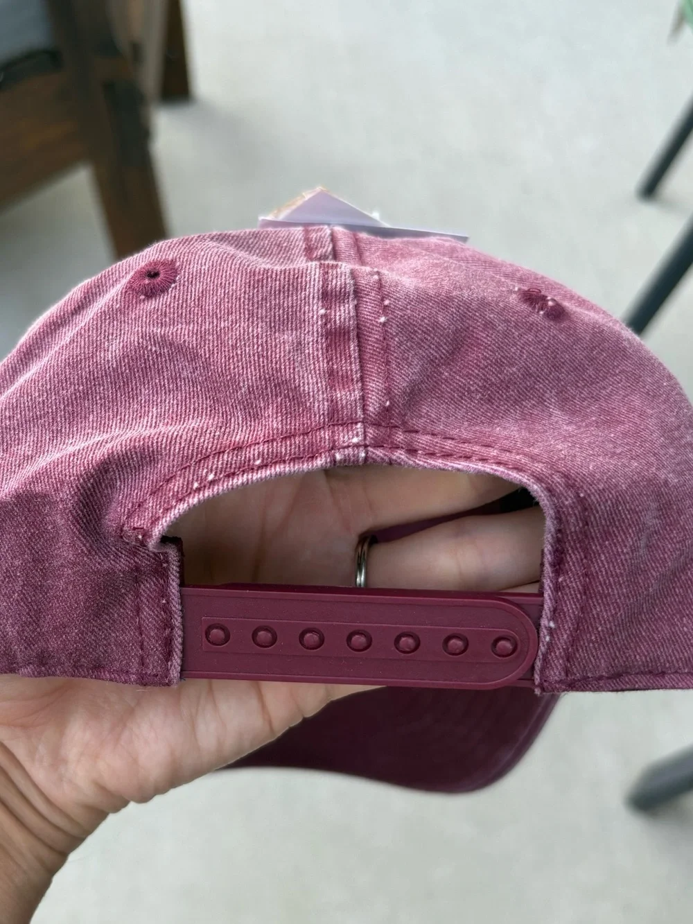Adult Los Angeles Embroidered Cap in Washed Berry
